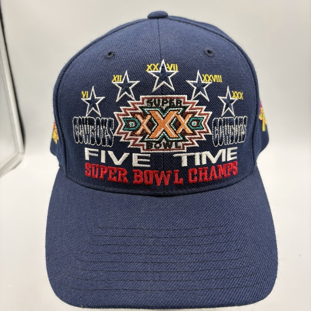 VTG 90s Dallas Cowboys 5X Super Bowl Champions Annco Hat Cap Wool Blend